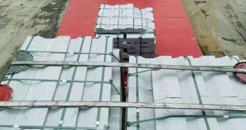 杭州 芝麻白仿形加直形路沿石出货日常