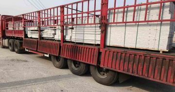 杭州 白麻荔枝面外墙干挂，工厂装车日常