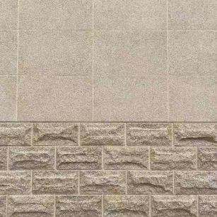 杭州 黄金麻自然面蘑菇石配荔枝面干挂