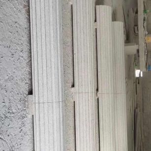 杭州 花岗岩厂家带你看白麻花岗岩门楼大柱柱皮