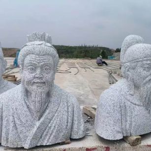 杭州 白麻花岗岩石材人物立体雕刻