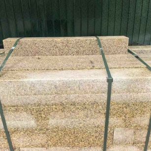 杭州 黄金麻花岗岩石材机切面栏杆料半成品