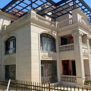 杭州 黄金麻花岗岩荔枝面别墅外墙干挂