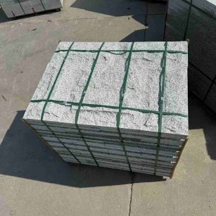 杭州 白麻花岗岩石材自然面蘑菇石成品