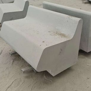 杭州 芝麻白花岗岩异形坐凳，石凳