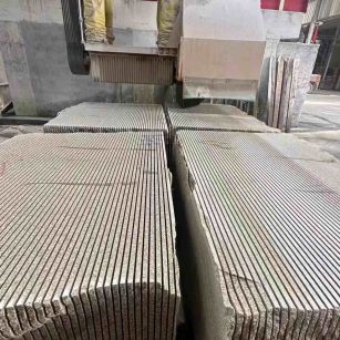 杭州 车间生产日常，黄金麻白麻花岗岩