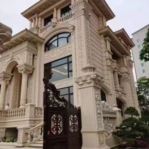 杭州 黄金麻花岗岩别墅外墙干挂效果展示