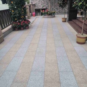 杭州 黄金麻白麻荔枝面庭院铺装展示