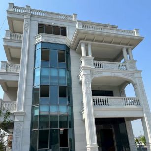 杭州 白麻花岗岩别墅外墙干挂效果展示