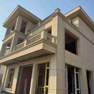 杭州 黄金麻花岗岩石材荔枝面外墙干挂效果展示