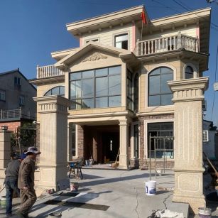 杭州 黄金麻花岗岩荔枝面别墅外墙干挂私家专属