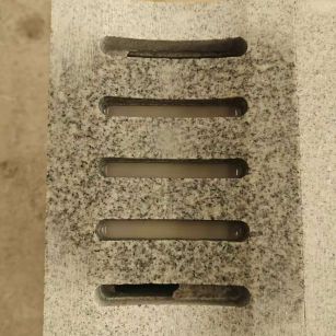 杭州 芝麻白拉丝面花岗岩U型开槽排水槽