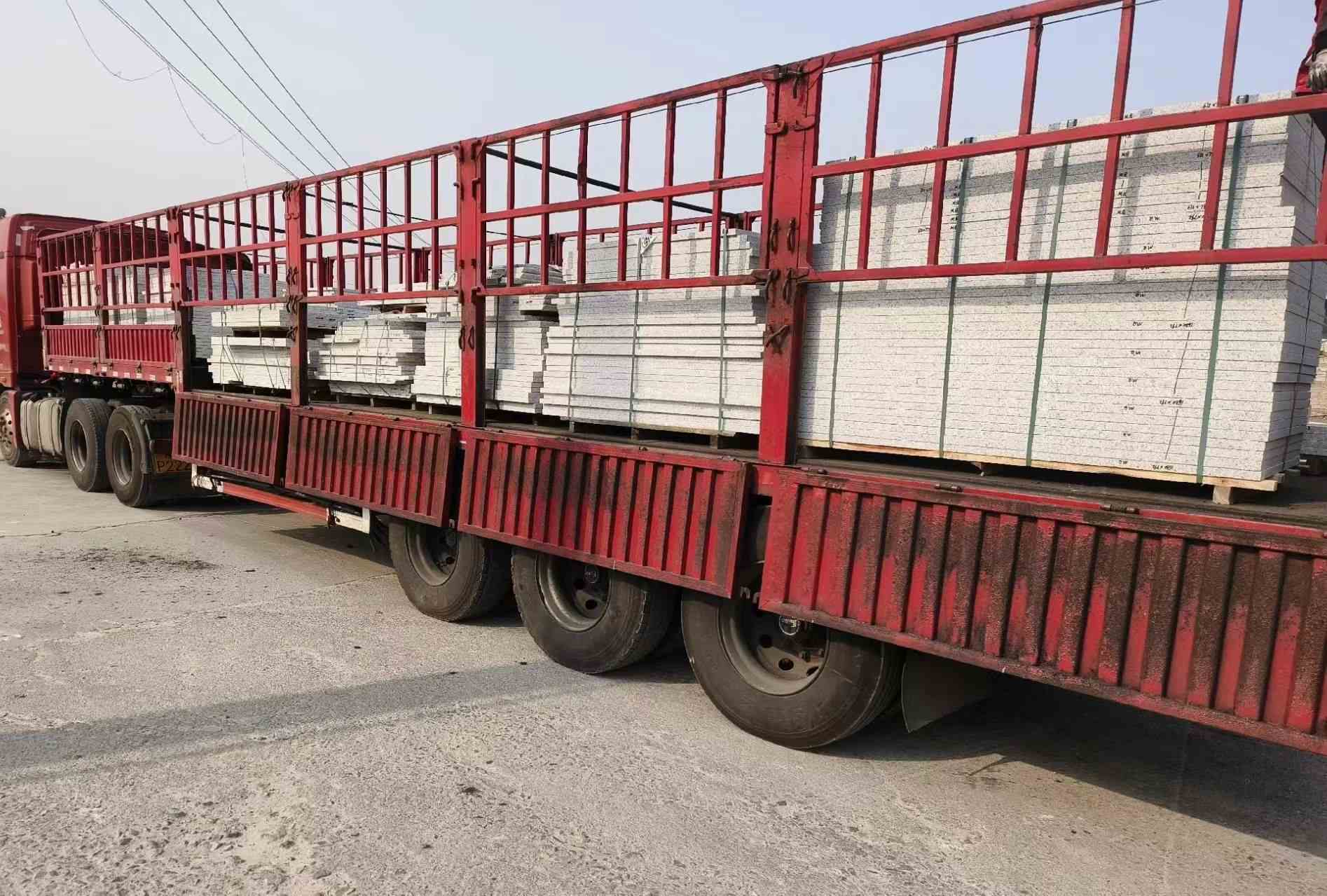 杭州 白麻荔枝面外墙干挂，工厂装车日常