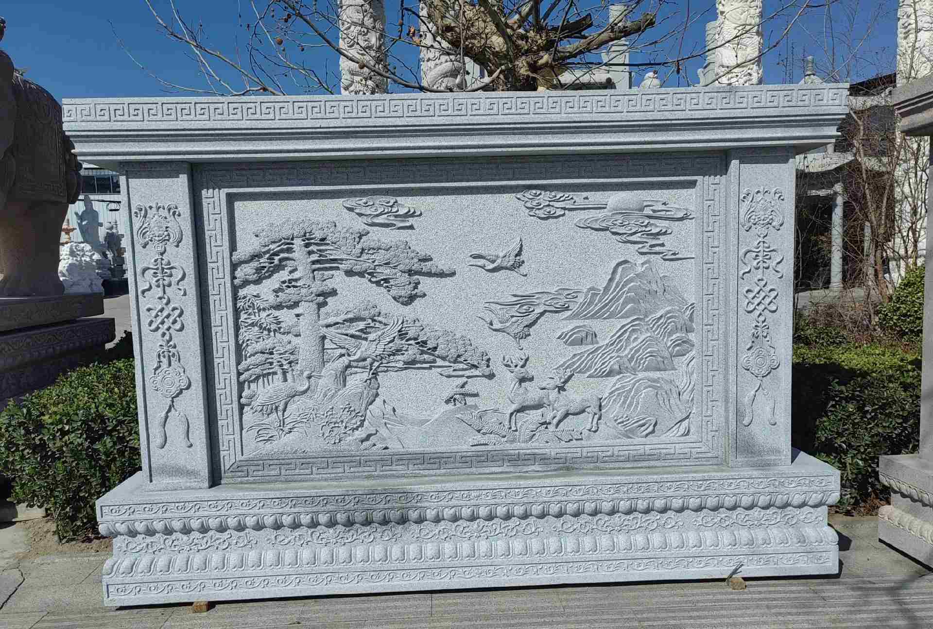 杭州 芝麻白大型照壁，屏风，影壁