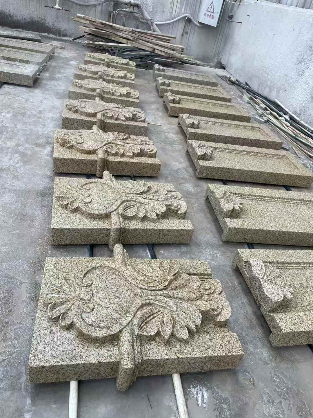 杭州 黄金麻花岗岩别墅外墙雕刻板