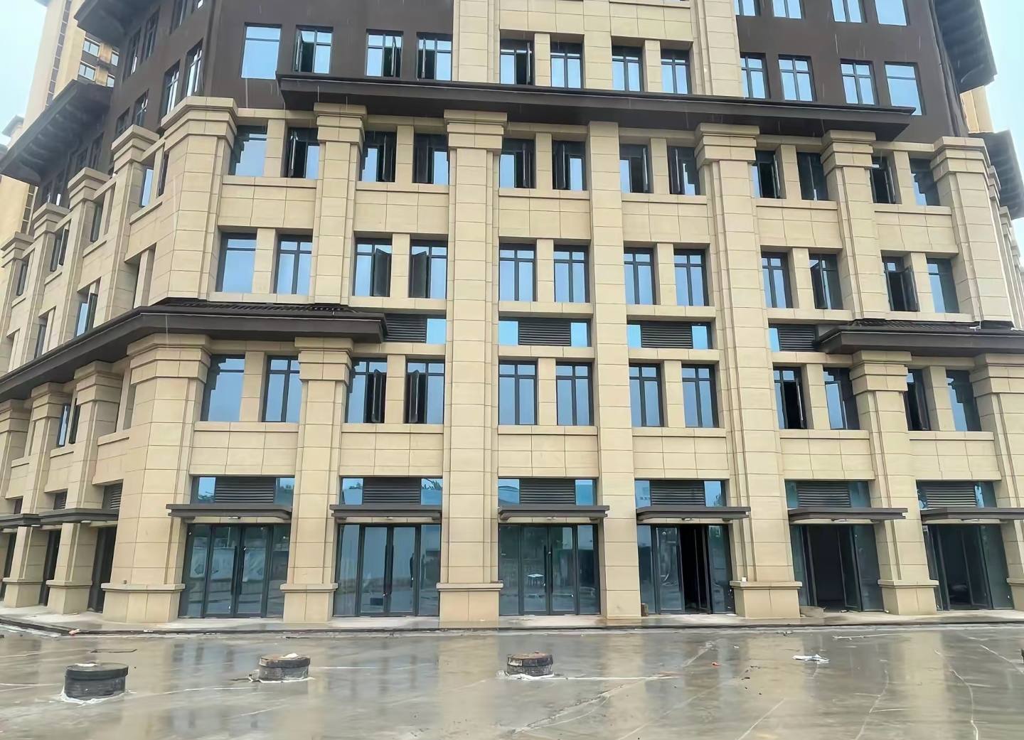 杭州 黄金麻花岗岩荔枝面小区外墙干挂