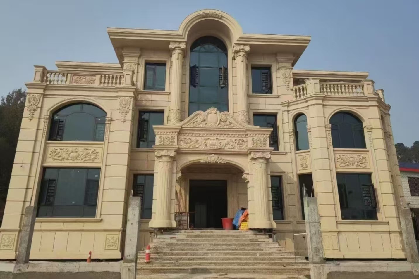 杭州 黄金麻花岗岩别墅外墙干挂