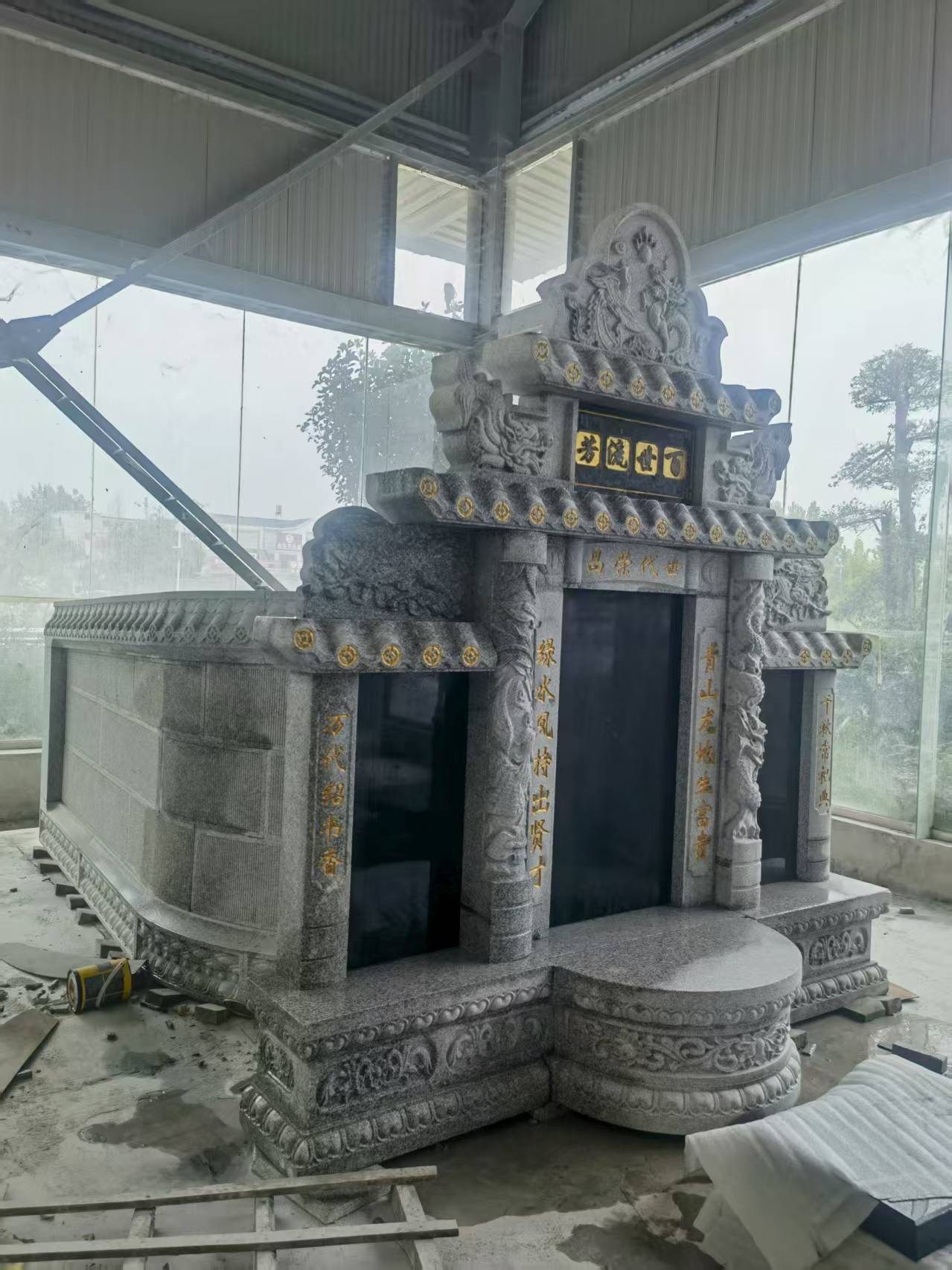 杭州 芝麻白墓碑效果展示图