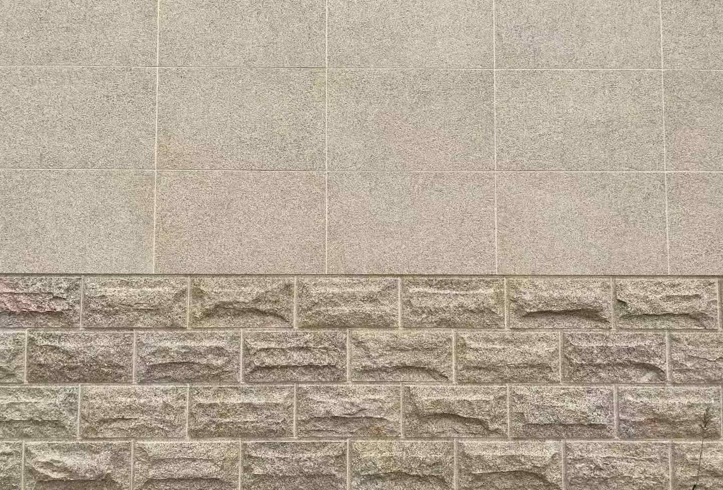 杭州 黄金麻自然面蘑菇石配荔枝面干挂