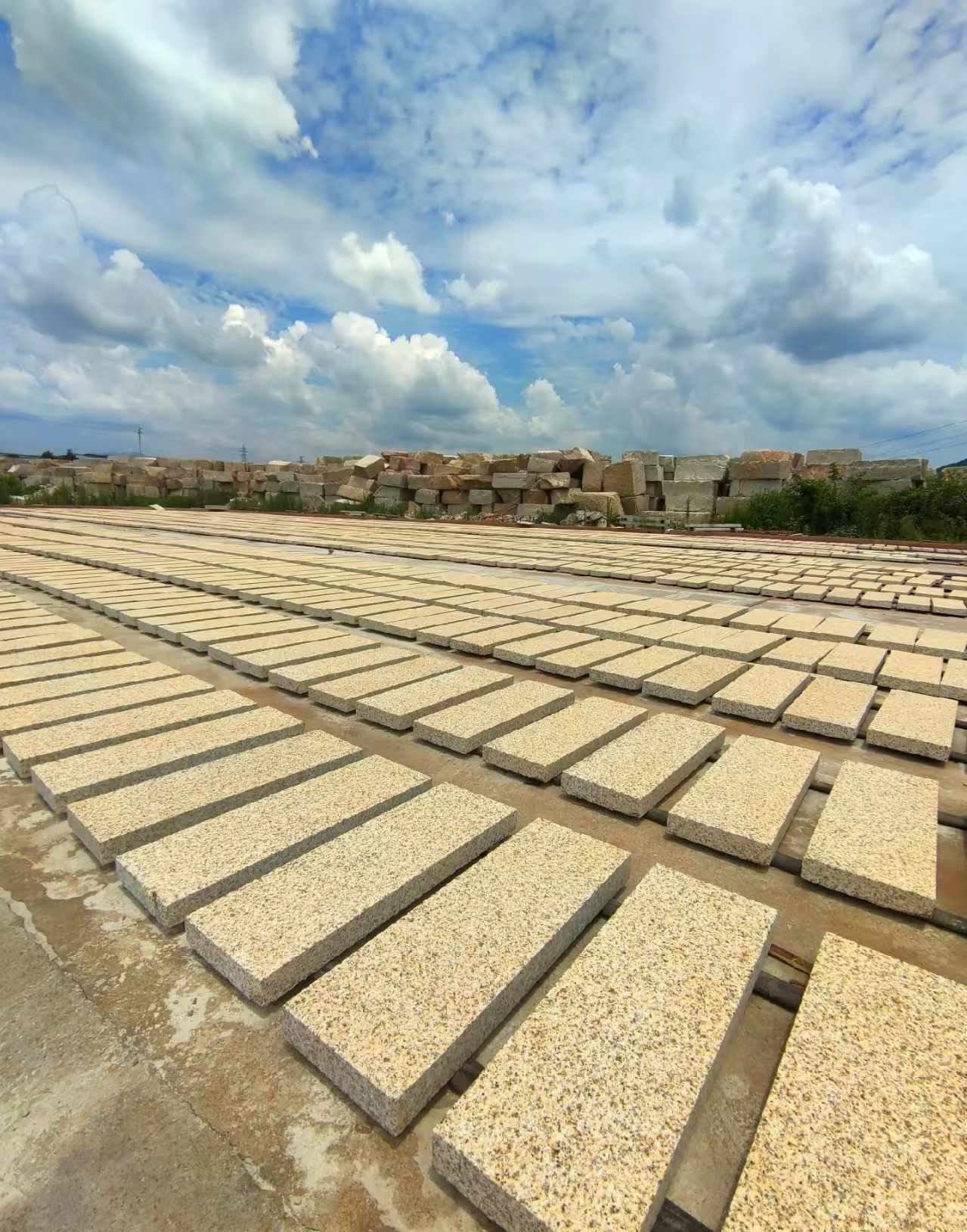 杭州 黄金麻荔枝面花岗岩石材地铺石防护中
