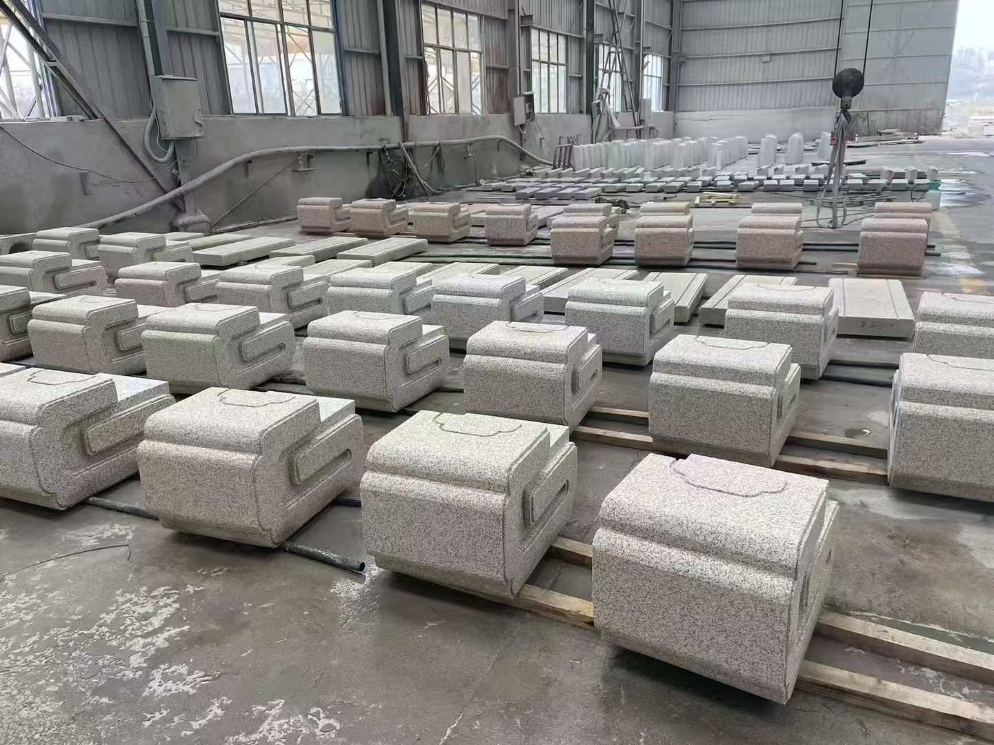 杭州 白麻花岗岩异形加工-石凳，坐凳