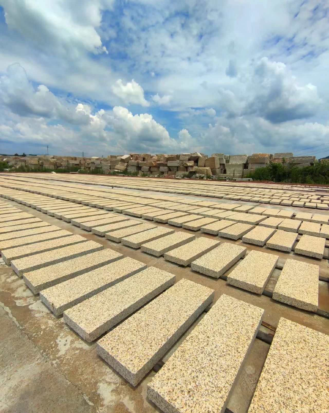 杭州 黄金麻花岗岩荔枝面地铺石防护中