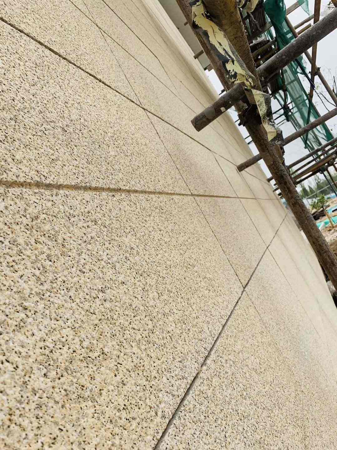 杭州 黄金麻花岗岩荔枝面外墙干挂石材效果示例