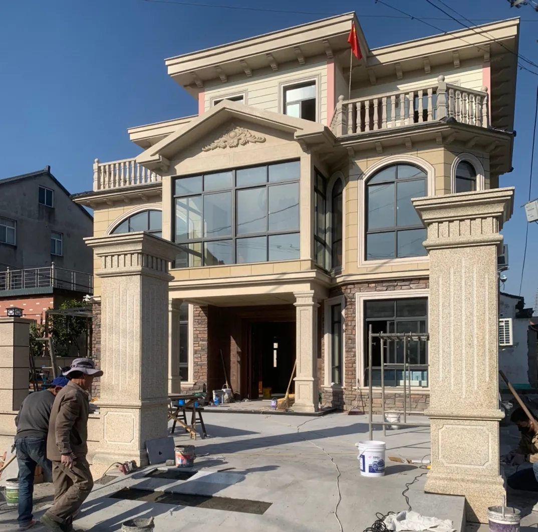 杭州 黄金麻花岗岩荔枝面别墅外墙干挂私家专属